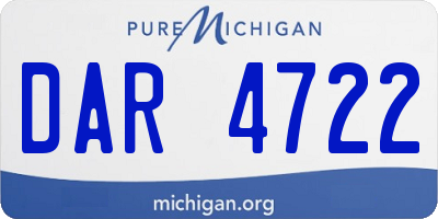 MI license plate DAR4722