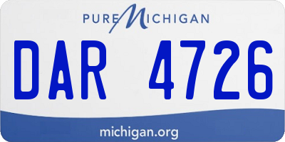 MI license plate DAR4726