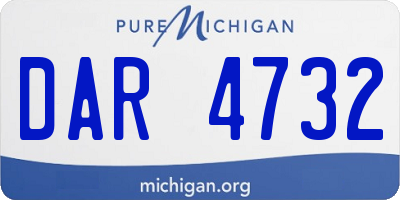 MI license plate DAR4732