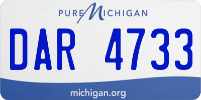 MI license plate DAR4733