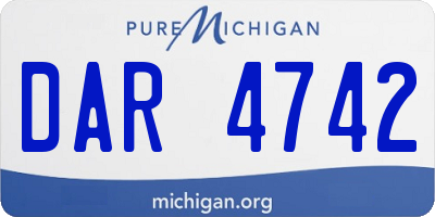 MI license plate DAR4742