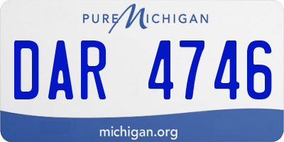 MI license plate DAR4746