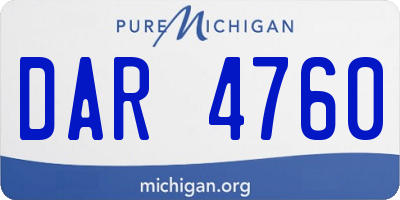 MI license plate DAR4760