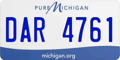 MI license plate DAR4761