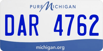 MI license plate DAR4762