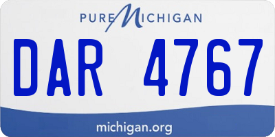 MI license plate DAR4767