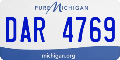 MI license plate DAR4769