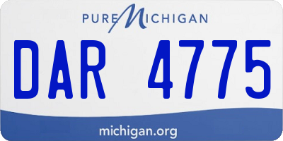 MI license plate DAR4775