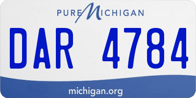 MI license plate DAR4784