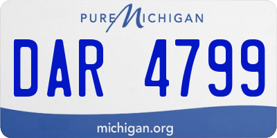 MI license plate DAR4799