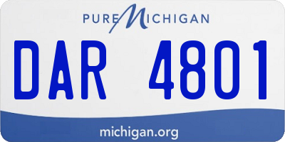 MI license plate DAR4801