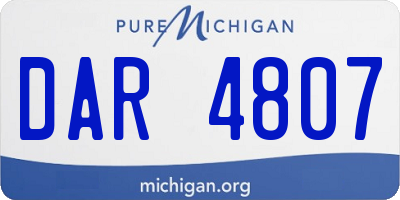 MI license plate DAR4807