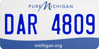 MI license plate DAR4809