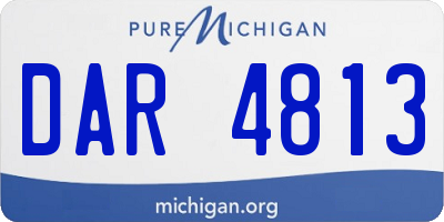 MI license plate DAR4813