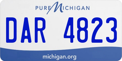 MI license plate DAR4823