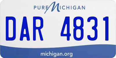 MI license plate DAR4831