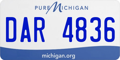 MI license plate DAR4836