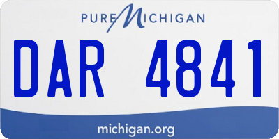 MI license plate DAR4841