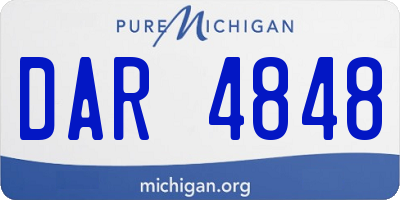 MI license plate DAR4848