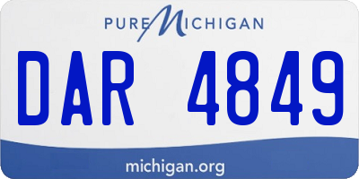 MI license plate DAR4849