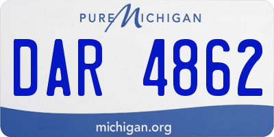 MI license plate DAR4862