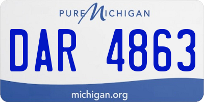 MI license plate DAR4863