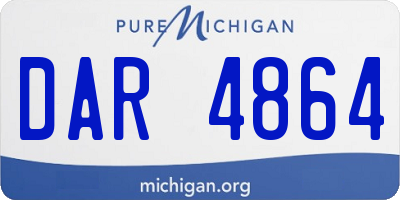 MI license plate DAR4864
