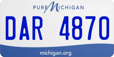 MI license plate DAR4870