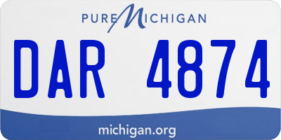 MI license plate DAR4874