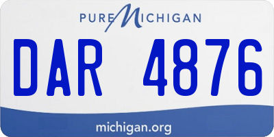 MI license plate DAR4876