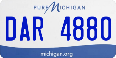 MI license plate DAR4880
