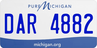 MI license plate DAR4882