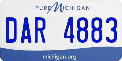 MI license plate DAR4883