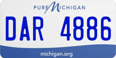 MI license plate DAR4886