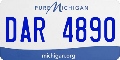 MI license plate DAR4890
