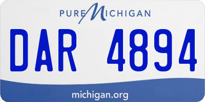 MI license plate DAR4894