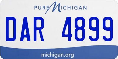 MI license plate DAR4899