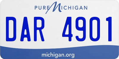 MI license plate DAR4901