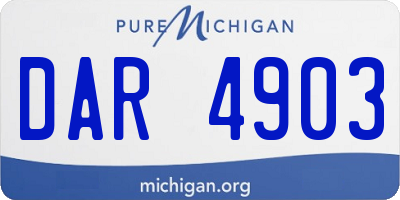 MI license plate DAR4903