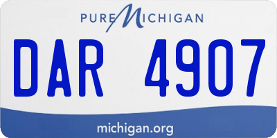 MI license plate DAR4907