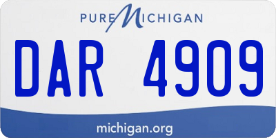 MI license plate DAR4909