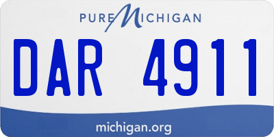 MI license plate DAR4911