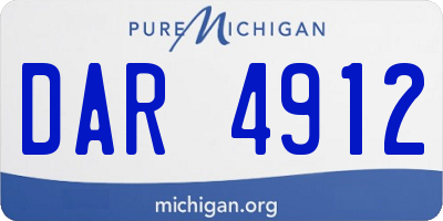 MI license plate DAR4912