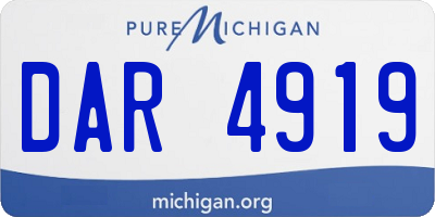 MI license plate DAR4919