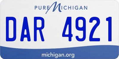 MI license plate DAR4921