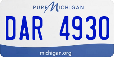 MI license plate DAR4930
