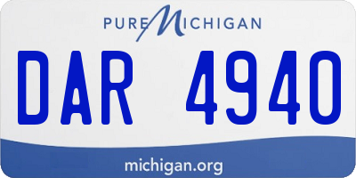 MI license plate DAR4940
