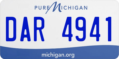 MI license plate DAR4941