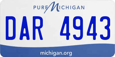 MI license plate DAR4943