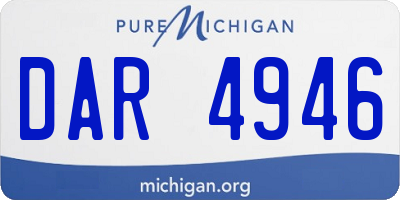 MI license plate DAR4946